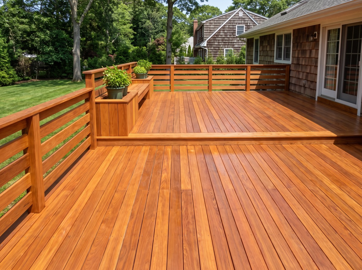 Deck staining